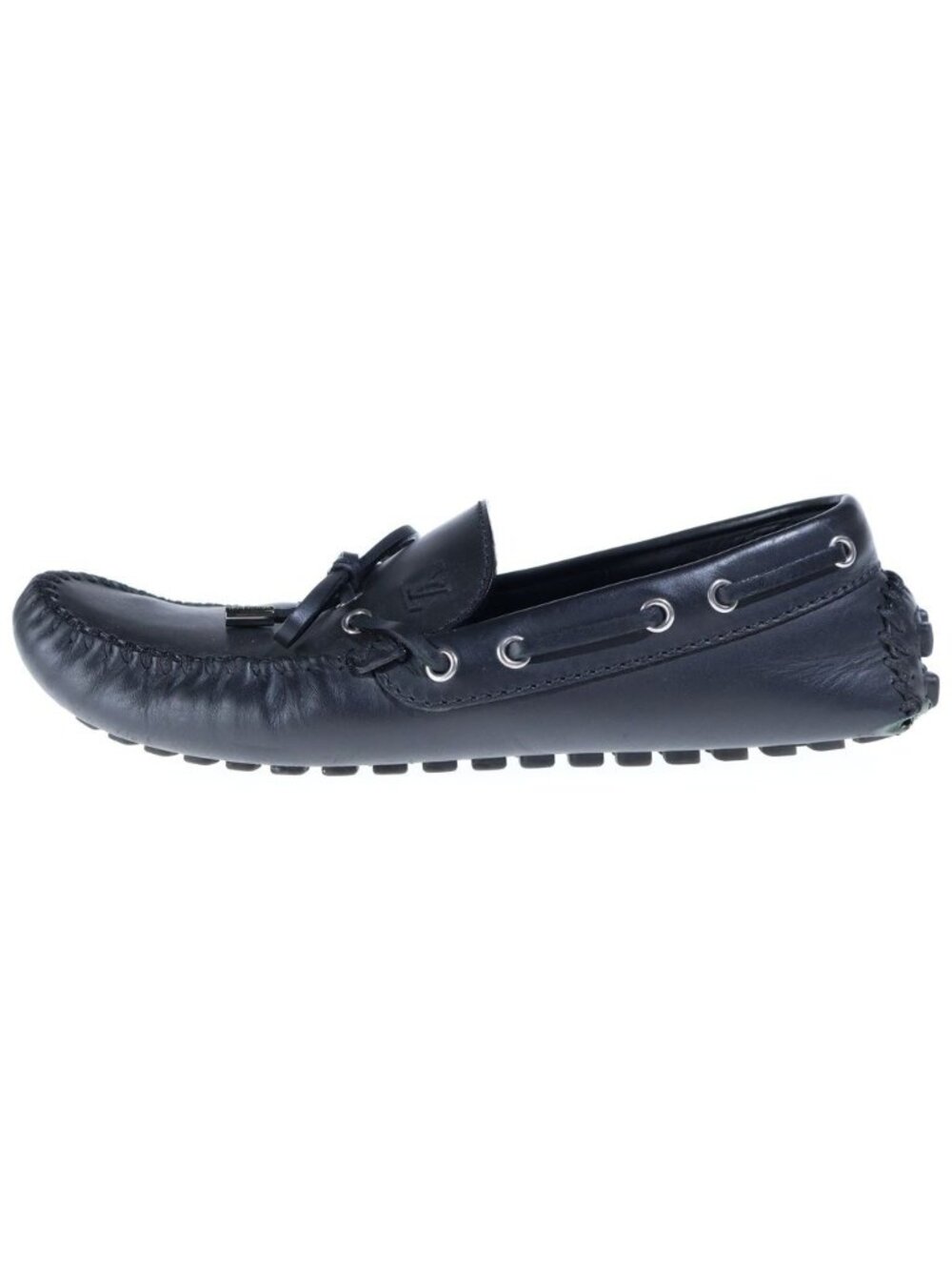 Louis Vuitton Arizona Moccasin Monogram Leather Loafers Black